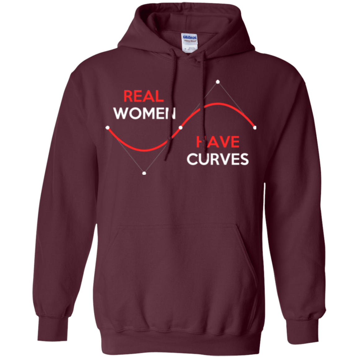 Sweatshirts Maroon / Small Real Women Pullover Hoodie