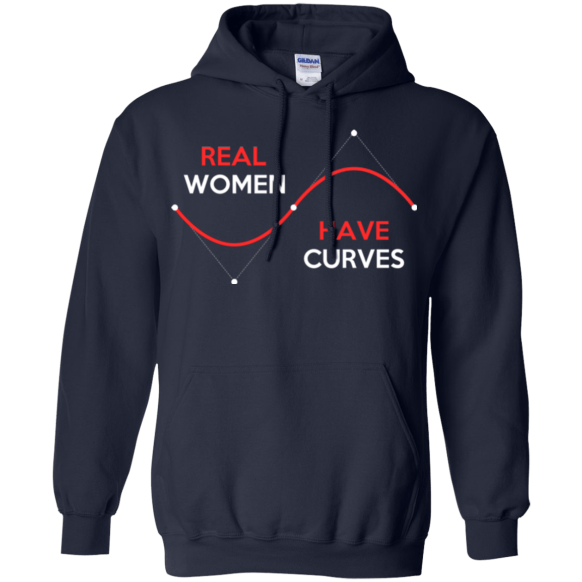 Sweatshirts Navy / Small Real Women Pullover Hoodie