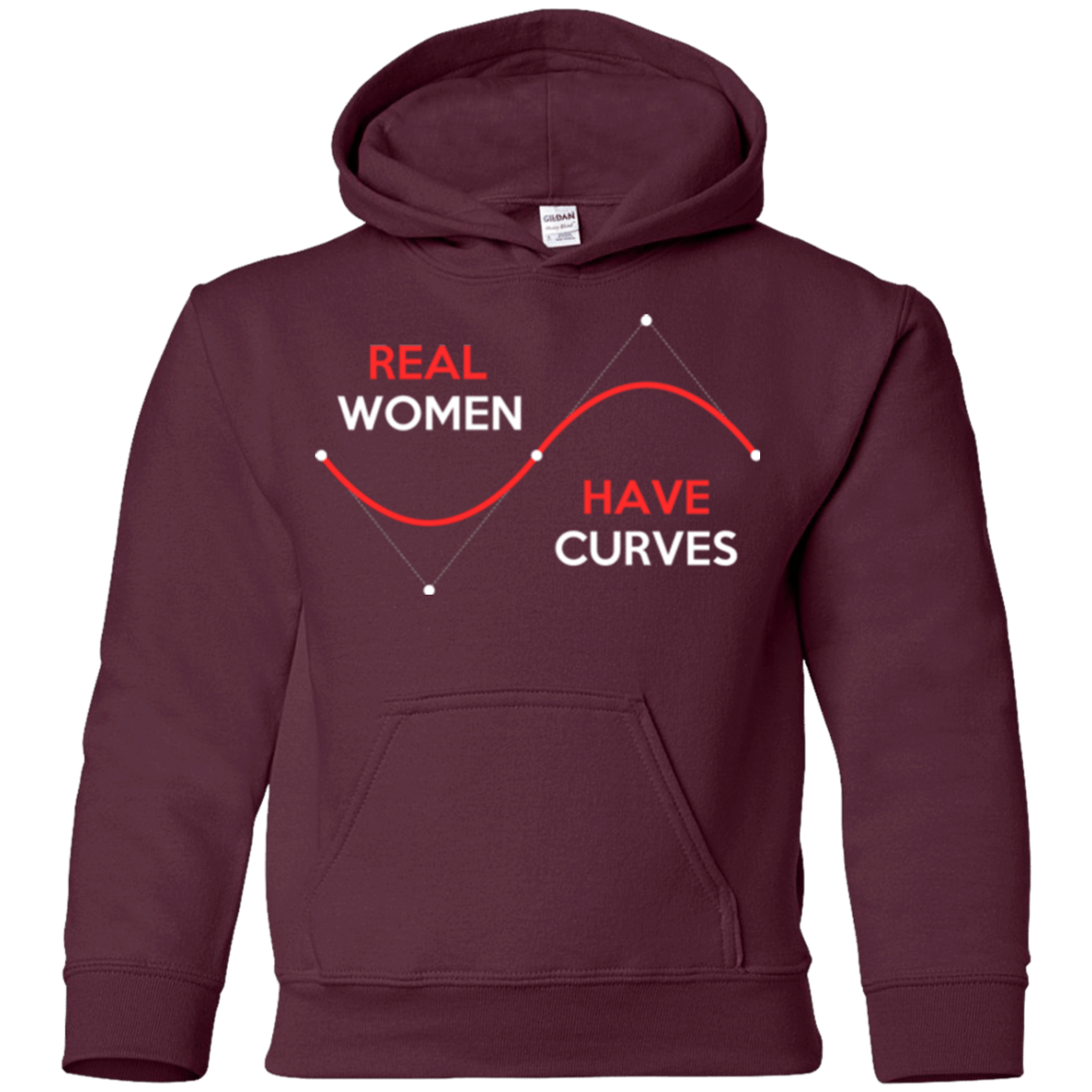 Sweatshirts Maroon / YS Real Women Youth Hoodie
