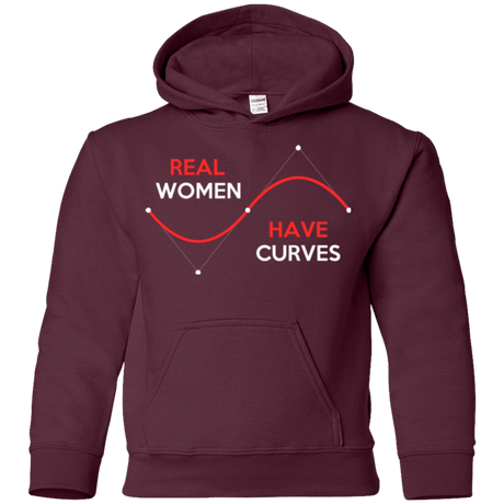 Sweatshirts Maroon / YS Real Women Youth Hoodie