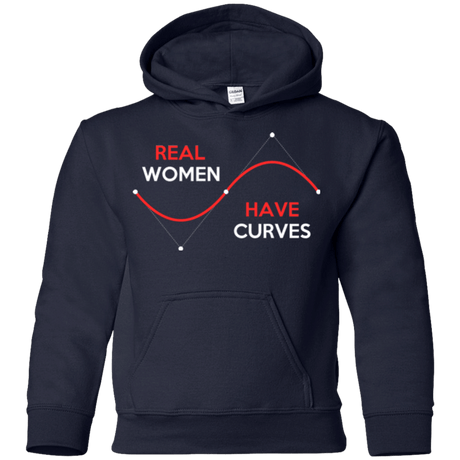 Sweatshirts Navy / YS Real Women Youth Hoodie