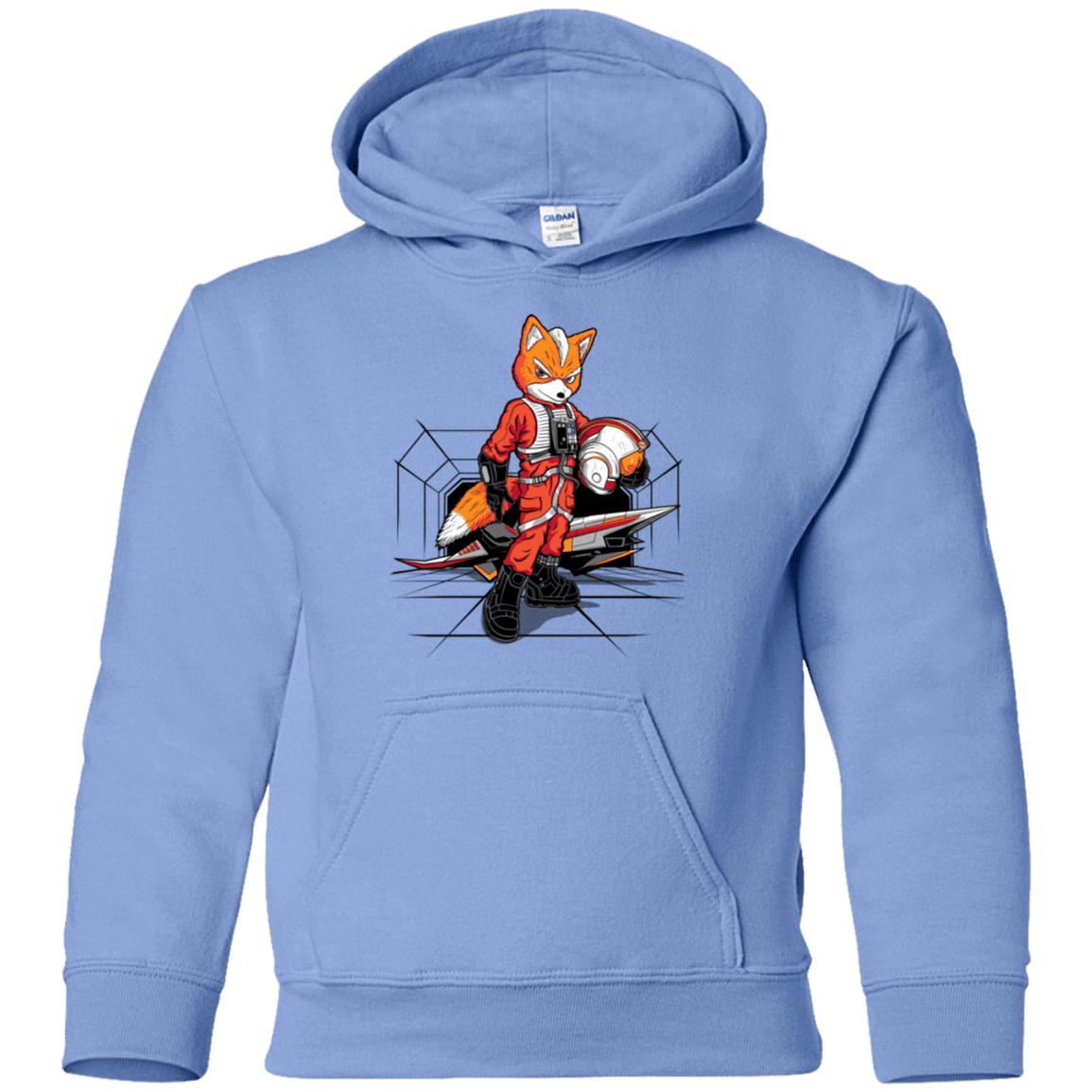 Sweatshirts Carolina Blue / YS Rebel Fox Youth Hoodie