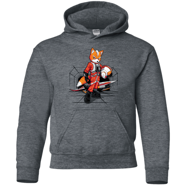 Sweatshirts Dark Heather / YS Rebel Fox Youth Hoodie