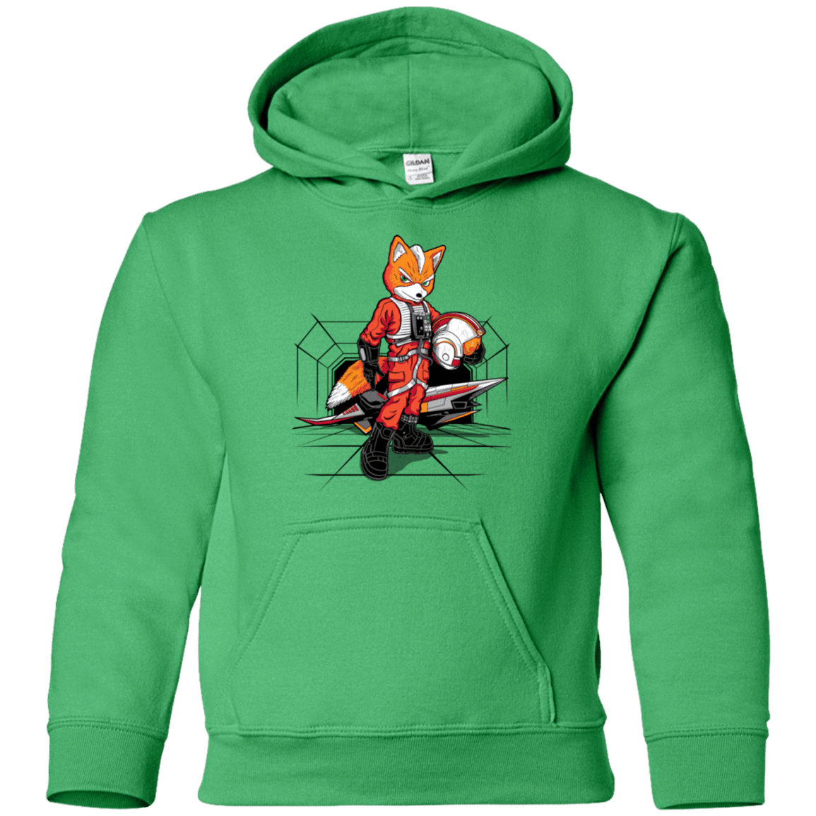 Sweatshirts Irish Green / YS Rebel Fox Youth Hoodie