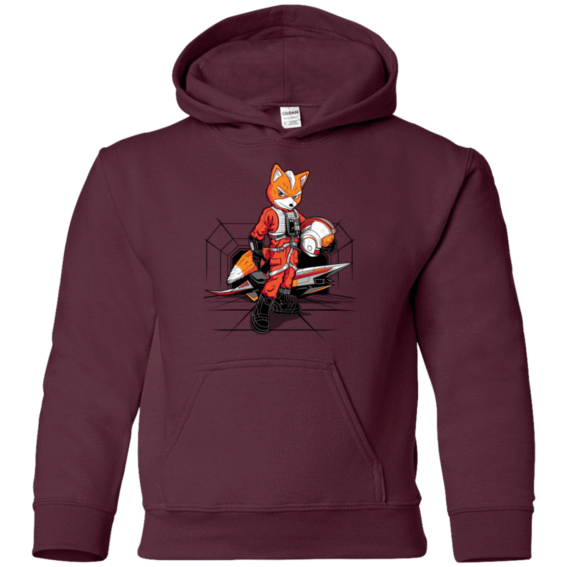 Sweatshirts Maroon / YS Rebel Fox Youth Hoodie