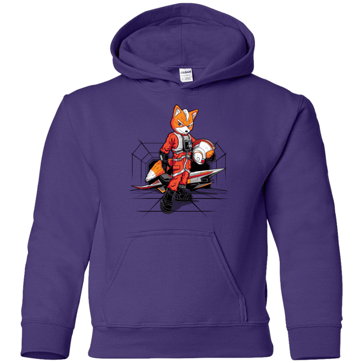 Sweatshirts Purple / YS Rebel Fox Youth Hoodie