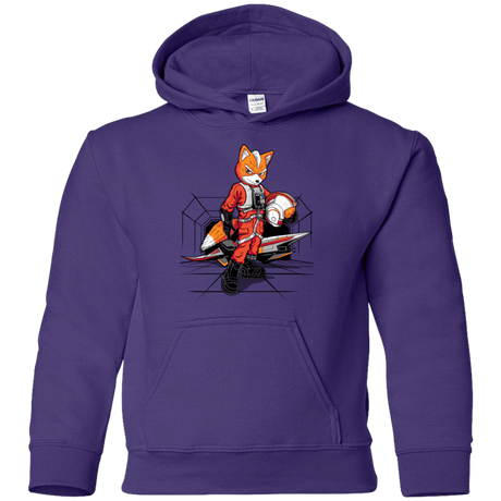 Sweatshirts Purple / YS Rebel Fox Youth Hoodie