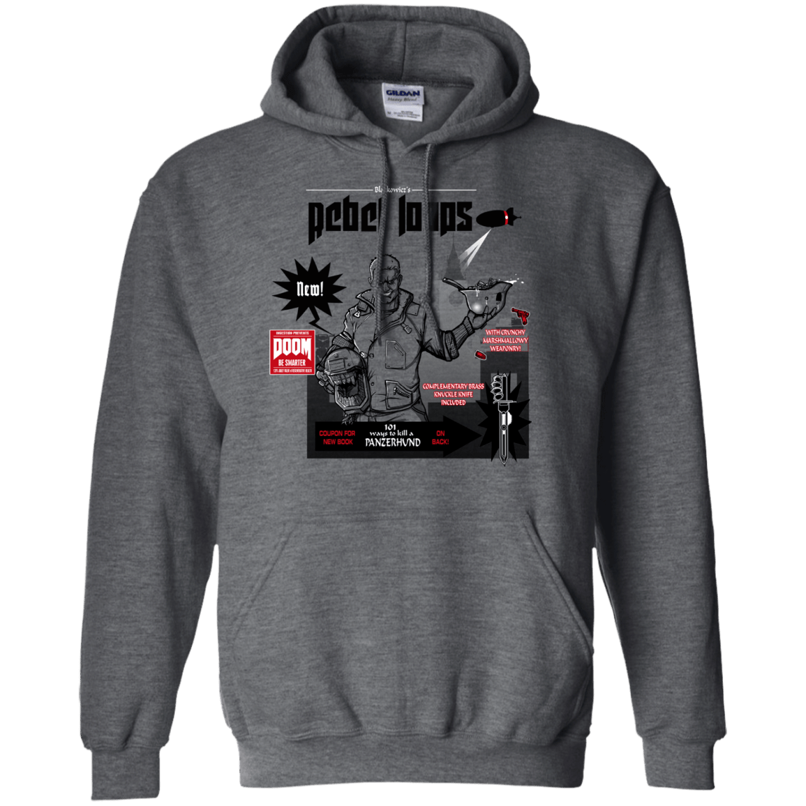 Sweatshirts Dark Heather / S Rebel Loops Pullover Hoodie