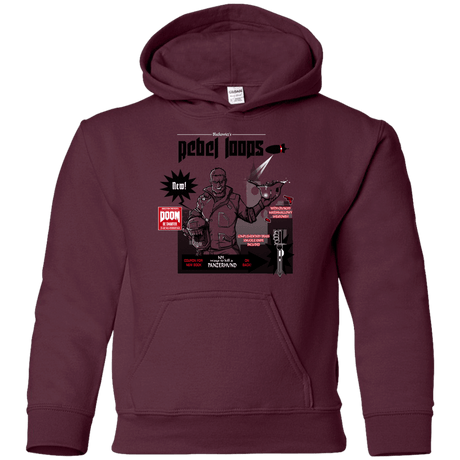 Sweatshirts Maroon / YS Rebel Loops Youth Hoodie
