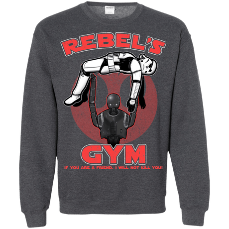 Sweatshirts Dark Heather / Small Rebel's Gym Crewneck Sweatshirt
