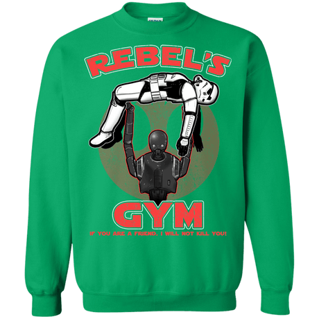 Sweatshirts Irish Green / Small Rebel's Gym Crewneck Sweatshirt