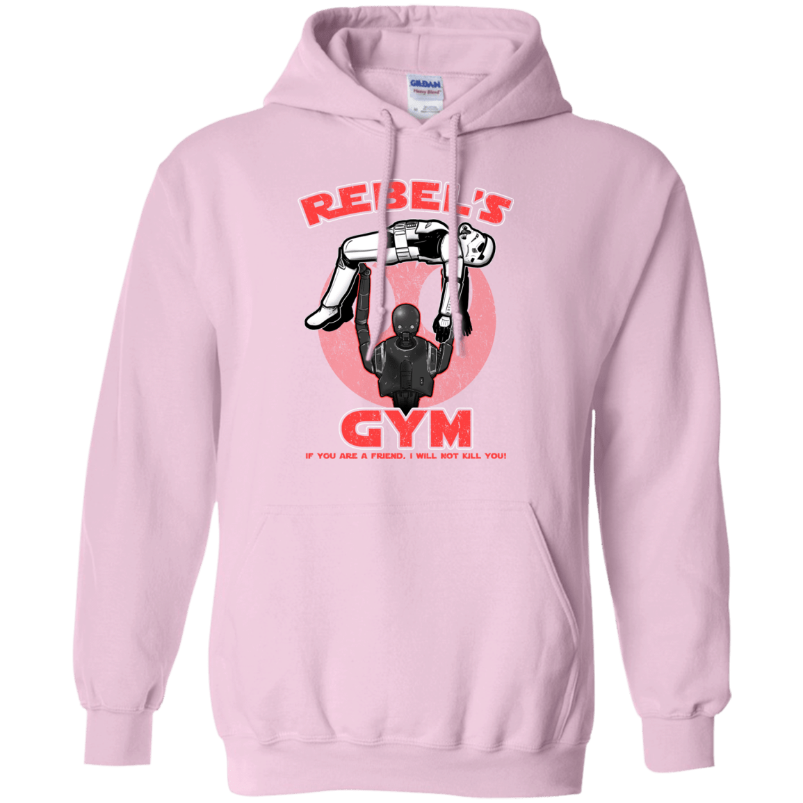 Sweatshirts Light Pink / Small Rebel's Gym Pullover Hoodie