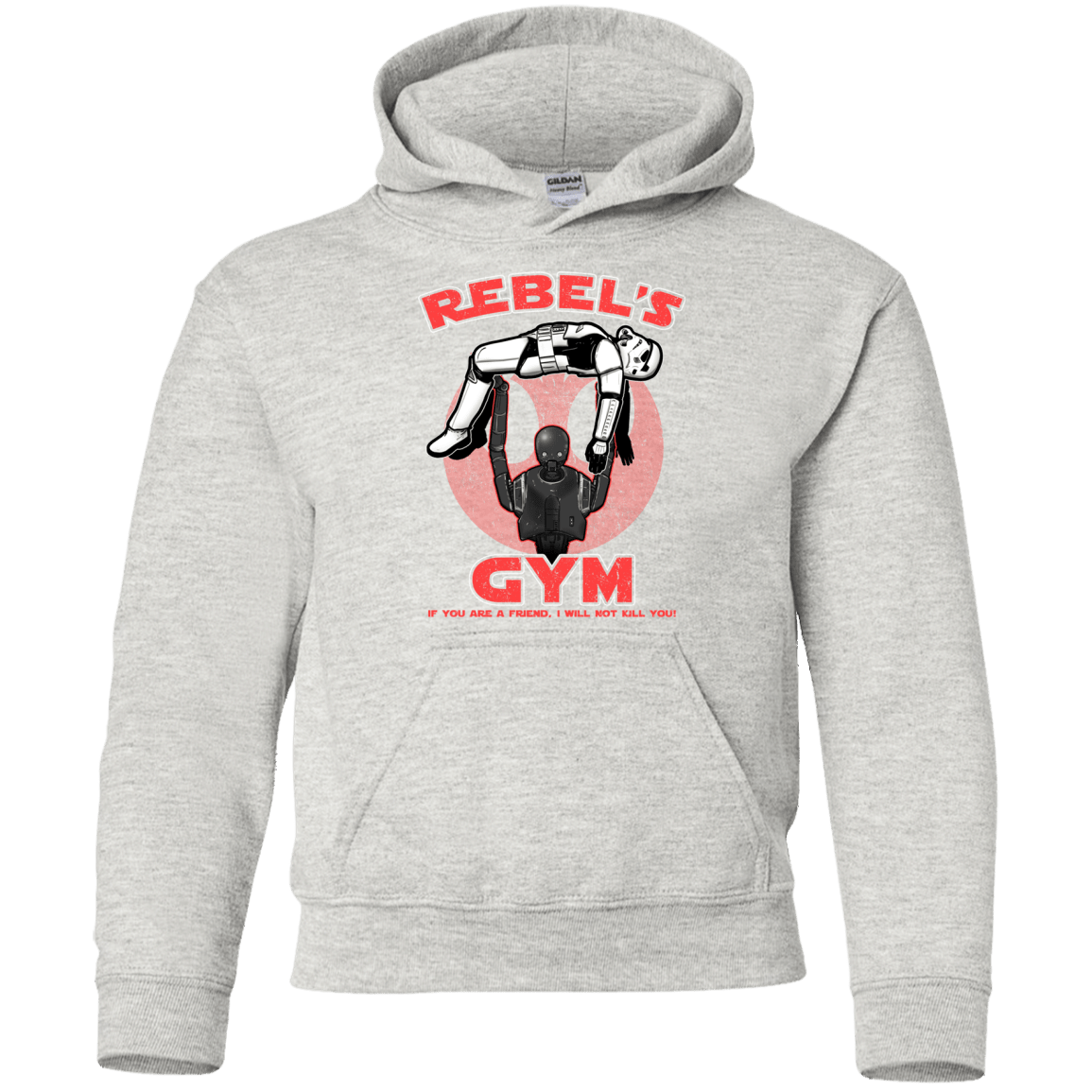 Sweatshirts Ash / YS Rebel's Gym Youth Hoodie