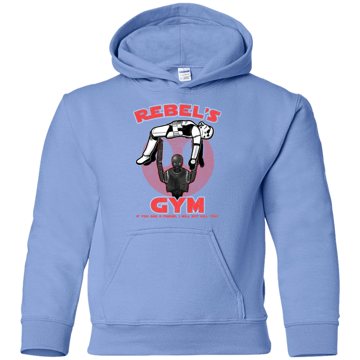 Sweatshirts Carolina Blue / YS Rebel's Gym Youth Hoodie