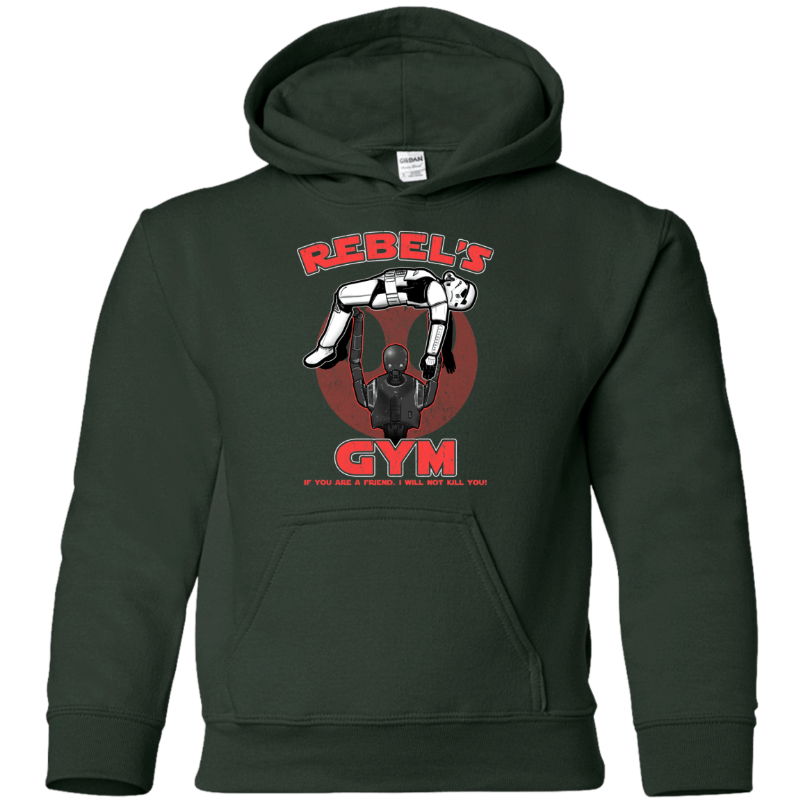 Sweatshirts Forest Green / YS Rebel's Gym Youth Hoodie