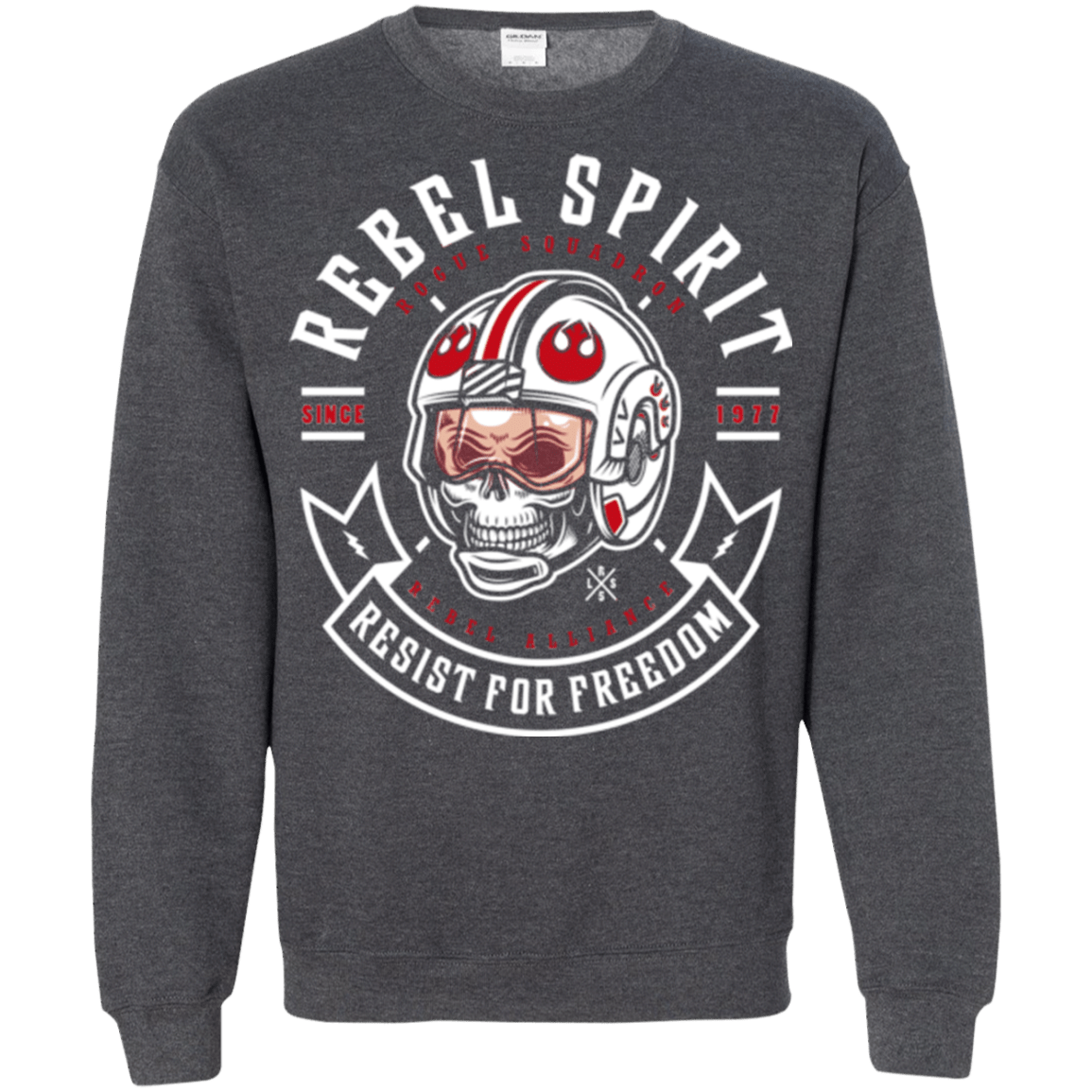 Sweatshirts Dark Heather / Small Rebel Since 1977 Crewneck Sweatshirt