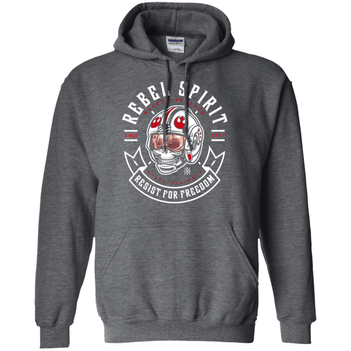 Sweatshirts Dark Heather / Small Rebel Since 1977 Pullover Hoodie