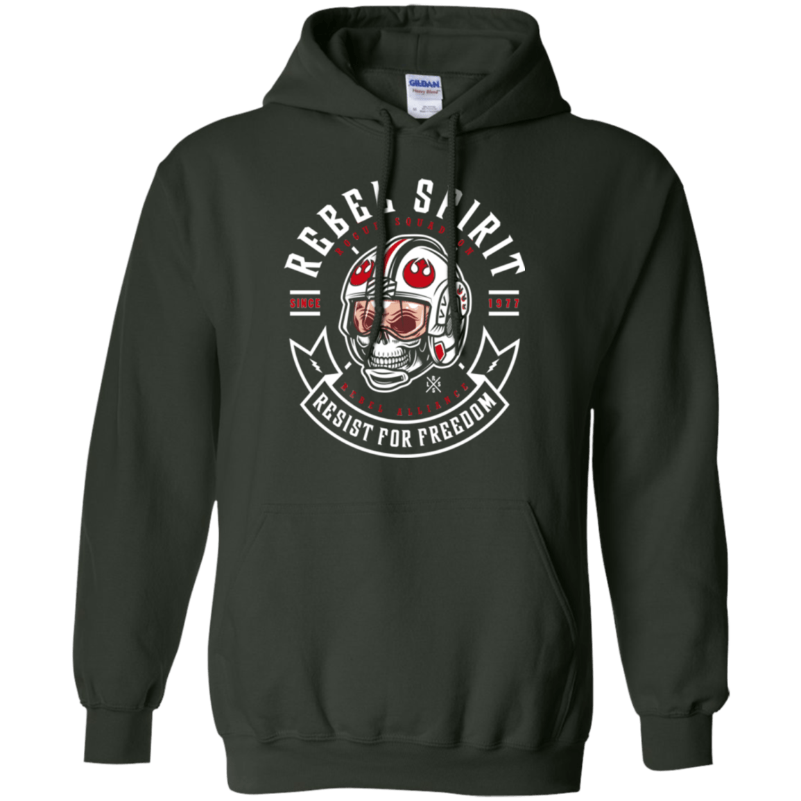 Sweatshirts Forest Green / Small Rebel Since 1977 Pullover Hoodie