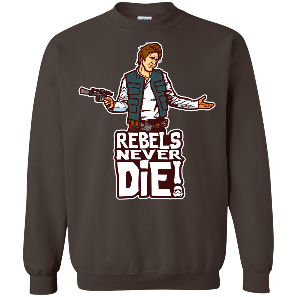 Sweatshirts Dark Chocolate / S Rebels Never Die Crewneck Sweatshirt