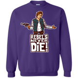Sweatshirts Purple / S Rebels Never Die Crewneck Sweatshirt