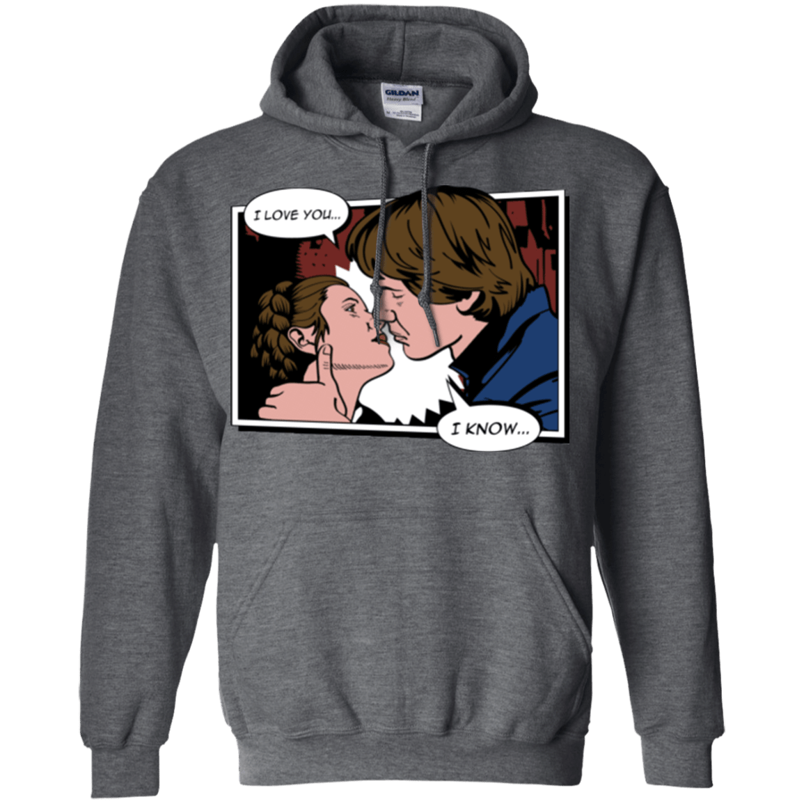 Sweatshirts Dark Heather / S Rebelstein Kiss Pullover Hoodie