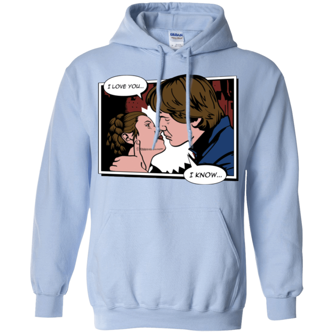 Sweatshirts Light Blue / S Rebelstein Kiss Pullover Hoodie