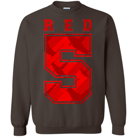 Sweatshirts Dark Chocolate / Small Red 5 Crewneck Sweatshirt