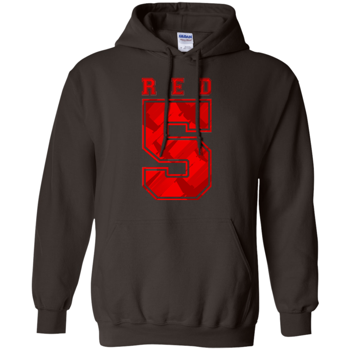 Sweatshirts Dark Chocolate / Small Red 5 Pullover Hoodie