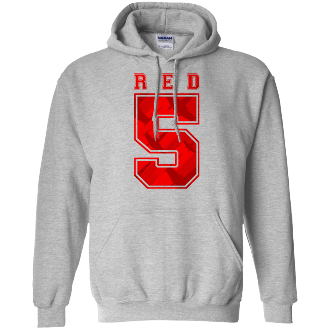 Sweatshirts Sport Grey / Small Red 5 Pullover Hoodie