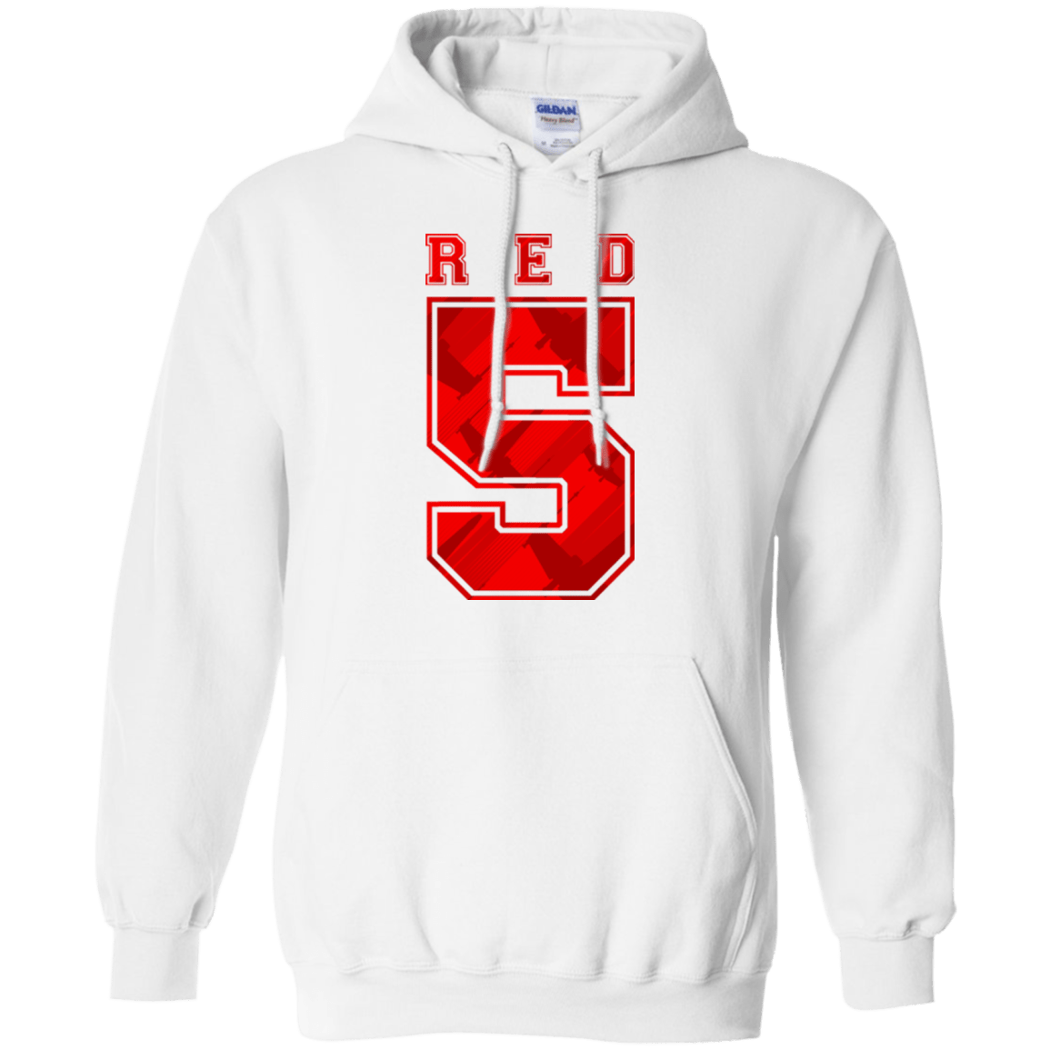 Sweatshirts White / Small Red 5 Pullover Hoodie