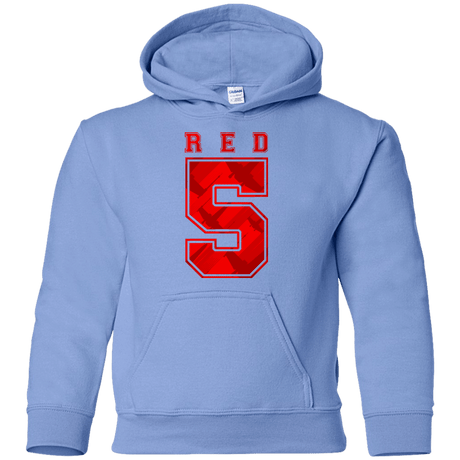 Sweatshirts Carolina Blue / YS Red 5 Youth Hoodie