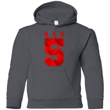 Sweatshirts Charcoal / YS Red 5 Youth Hoodie