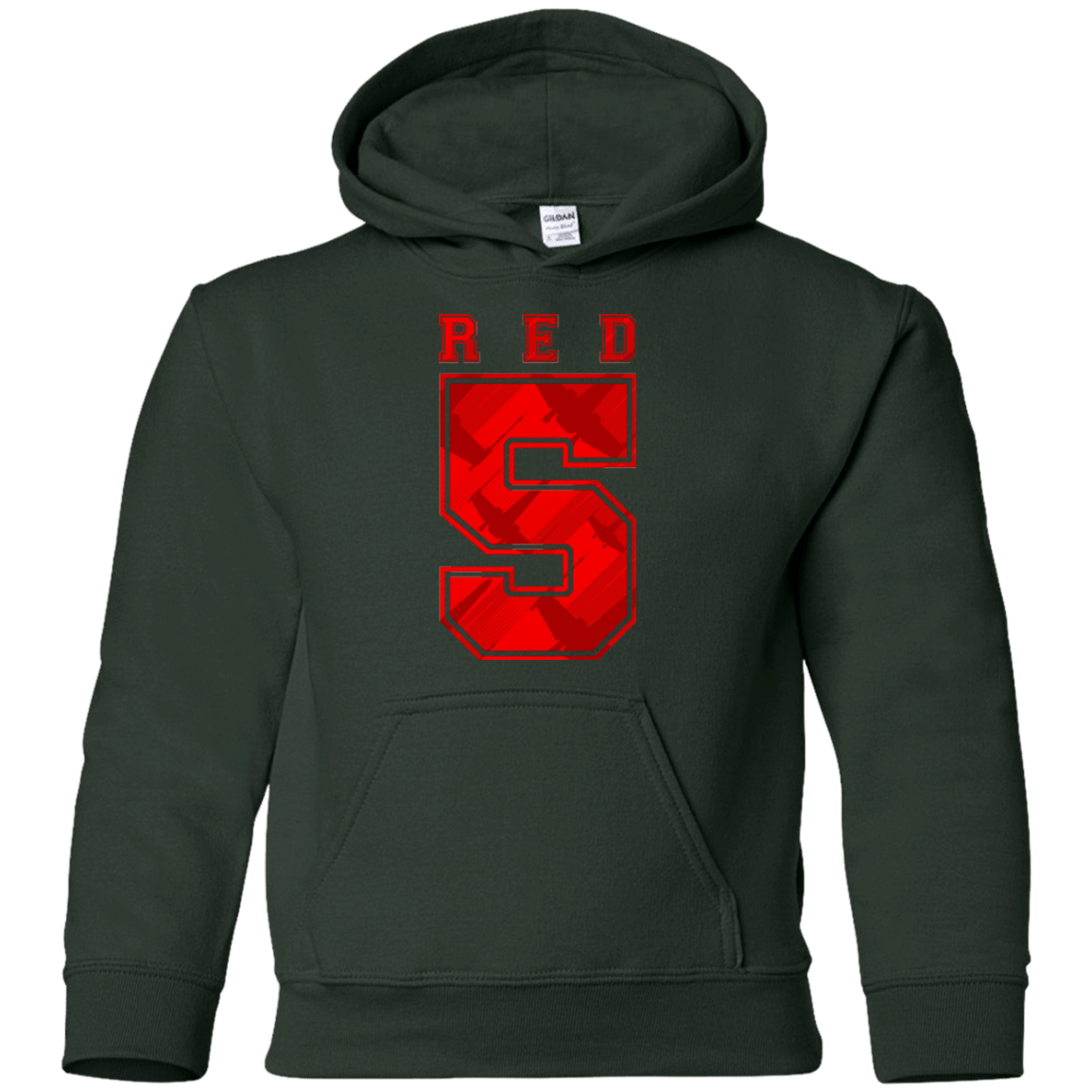 Sweatshirts Forest Green / YS Red 5 Youth Hoodie