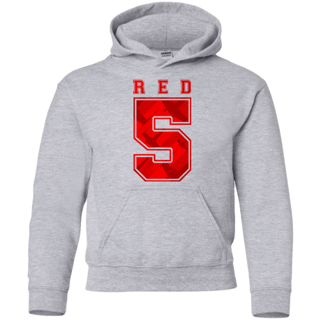 Sweatshirts Sport Grey / YS Red 5 Youth Hoodie