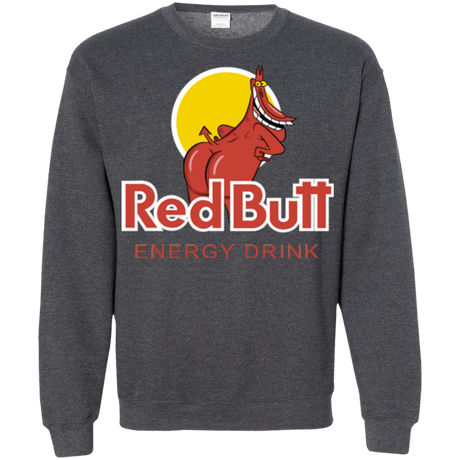 Sweatshirts Dark Heather / Small Red butt Crewneck Sweatshirt