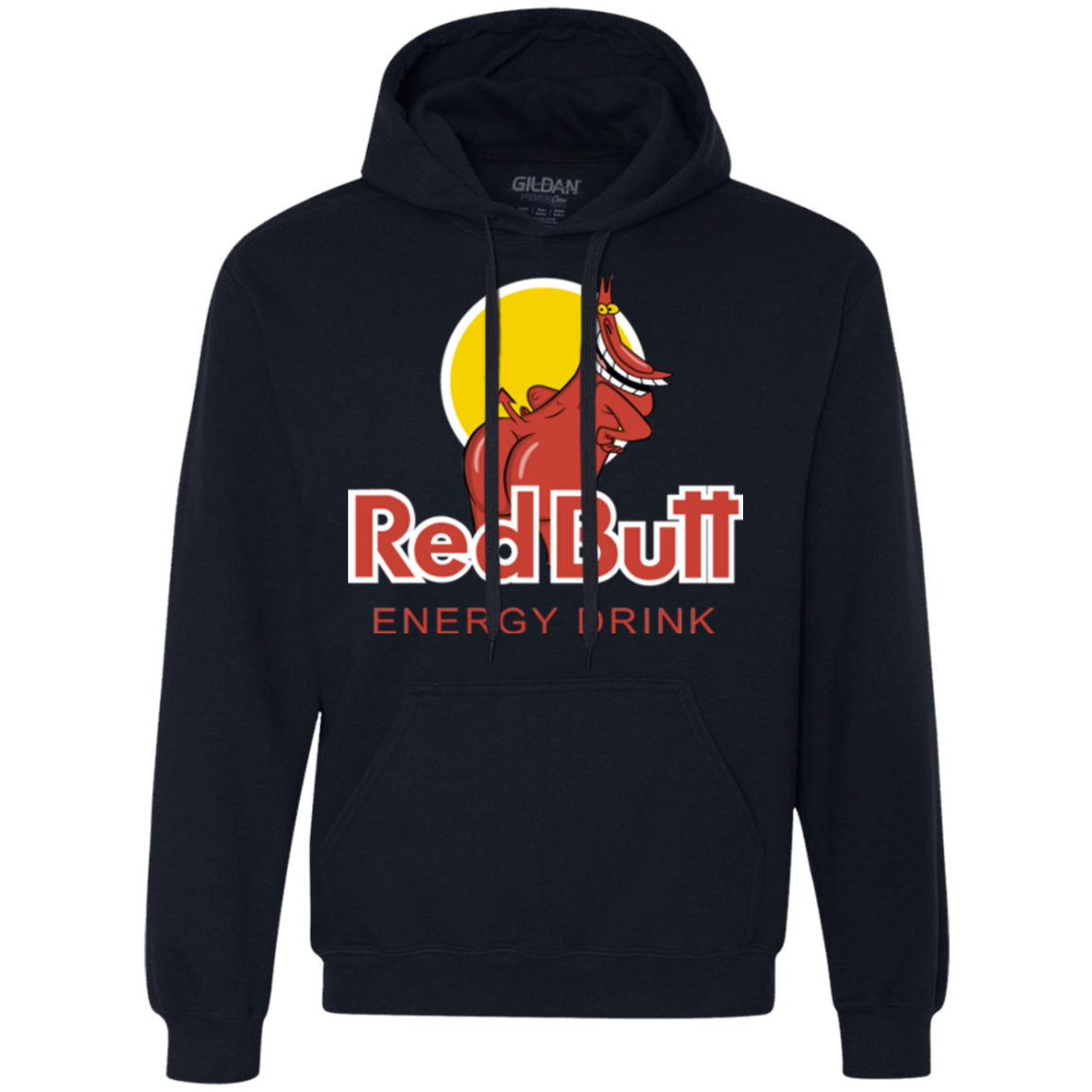Sweatshirts Navy / Small Red butt Premium Fleece Hoodie