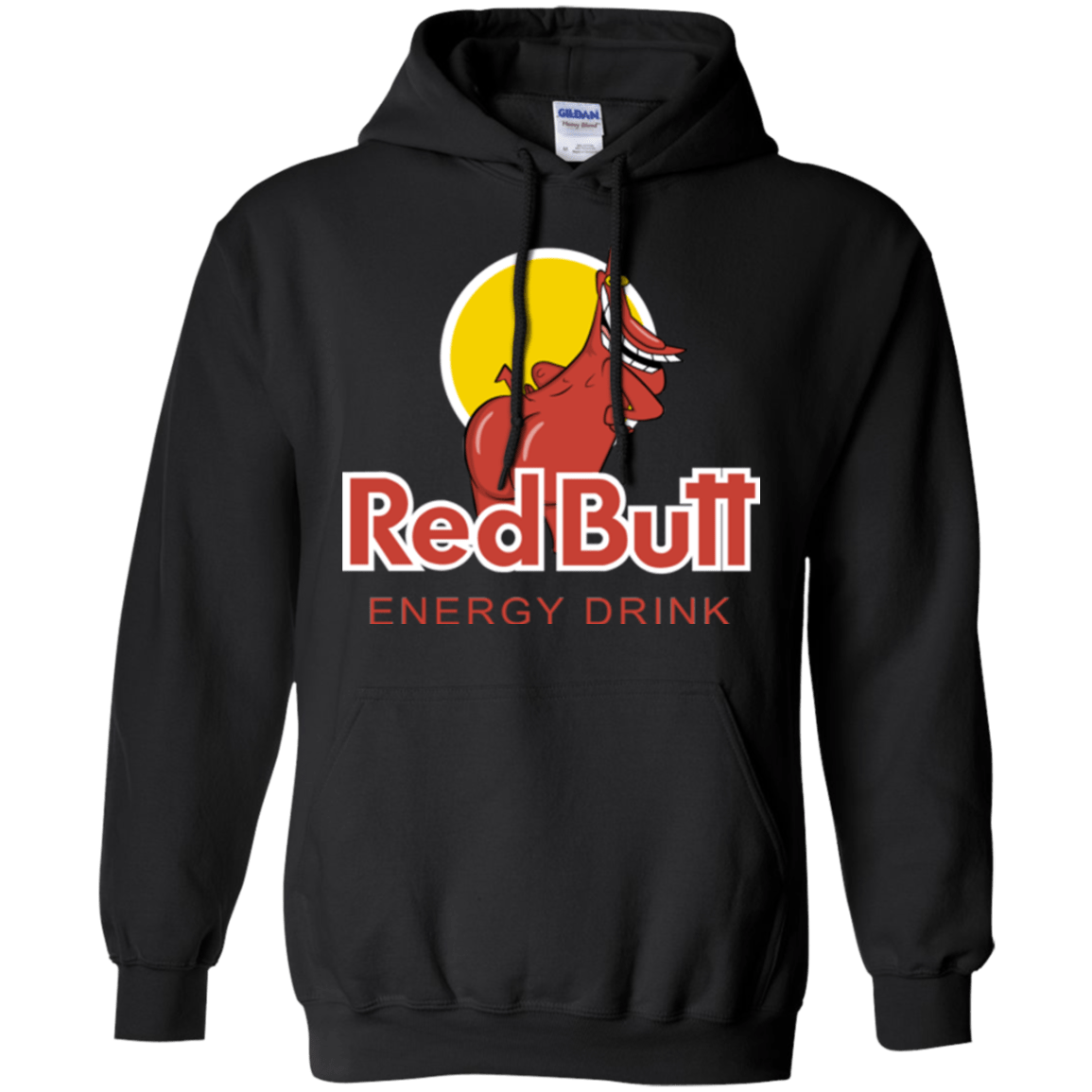 Sweatshirts Black / Small Red butt Pullover Hoodie