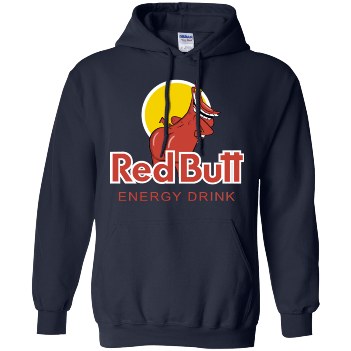 Sweatshirts Navy / Small Red butt Pullover Hoodie