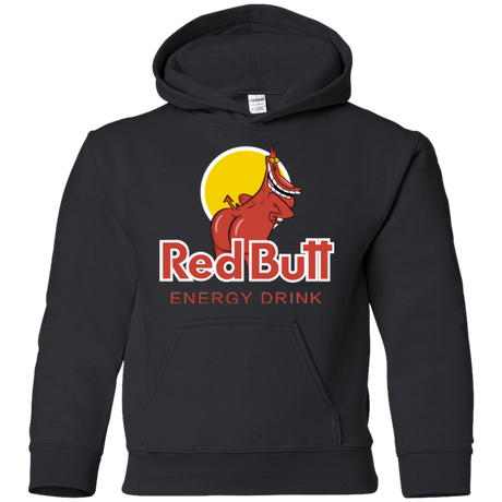 Sweatshirts Black / YS Red butt Youth Hoodie