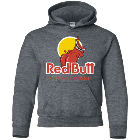 Sweatshirts Dark Heather / YS Red butt Youth Hoodie