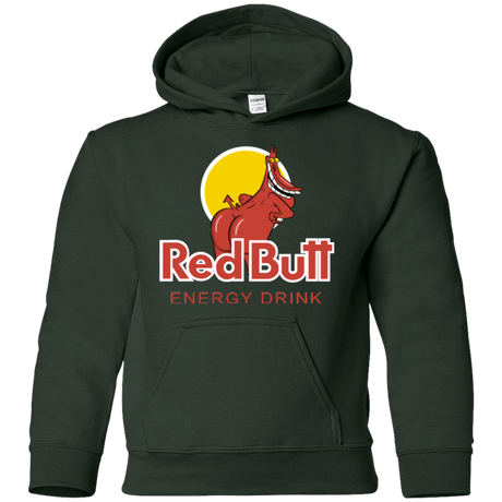Sweatshirts Forest Green / YS Red butt Youth Hoodie