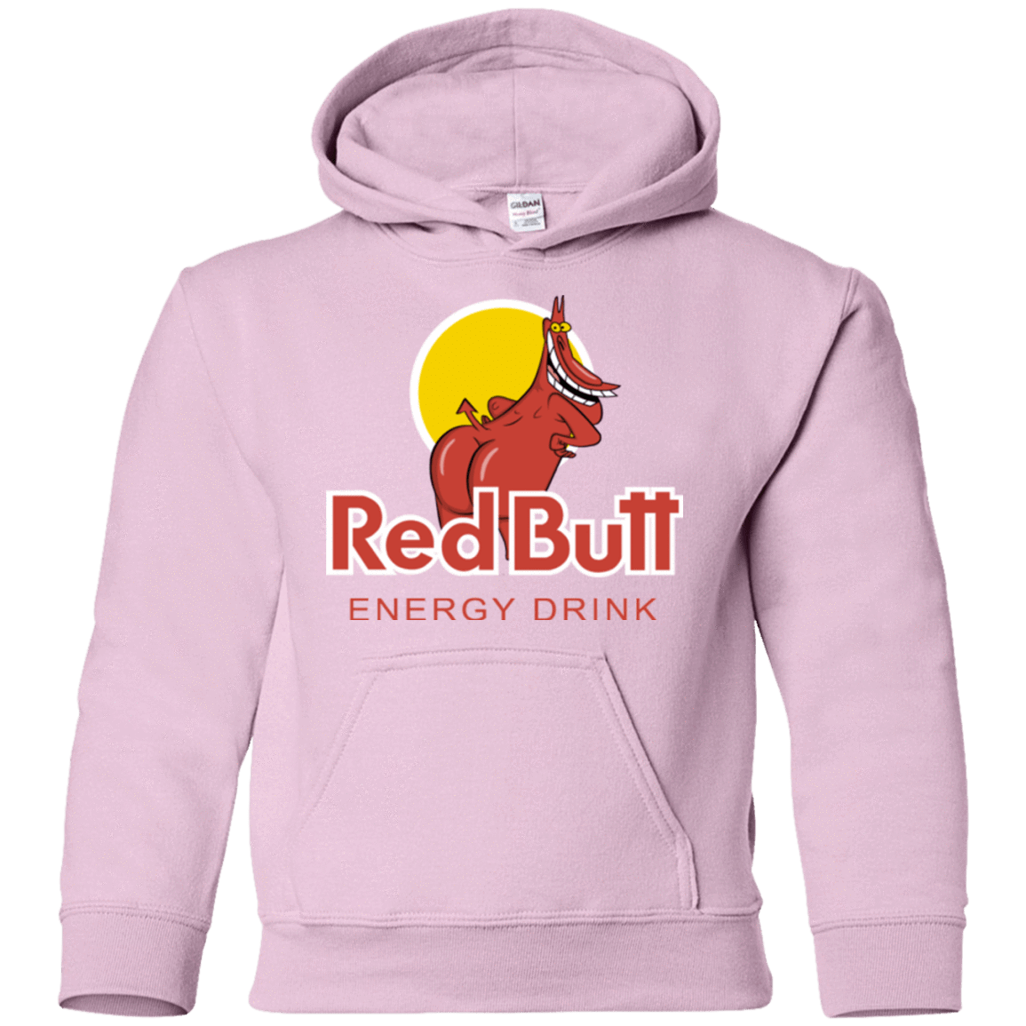 Sweatshirts Light Pink / YS Red butt Youth Hoodie