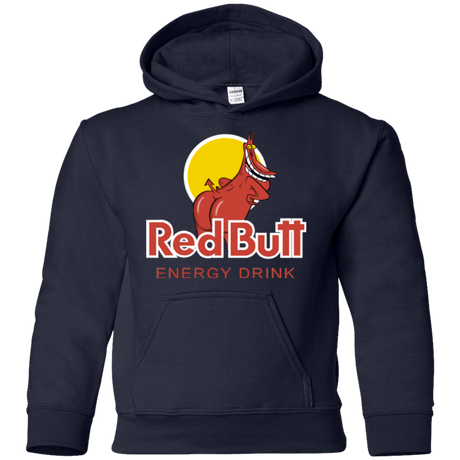 Sweatshirts Navy / YS Red butt Youth Hoodie