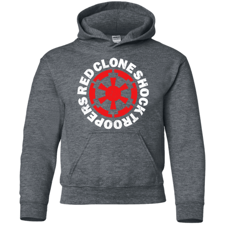 Sweatshirts Dark Heather / YS Red Clone Youth Hoodie