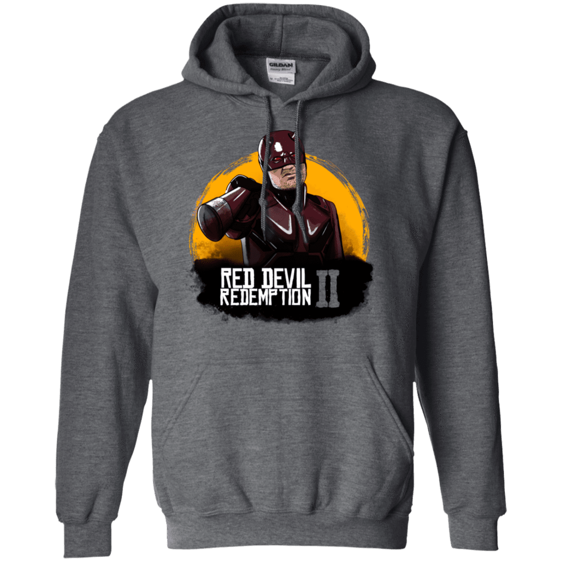 Sweatshirts Dark Heather / S Red Devil Redemptions Pullover Hoodie