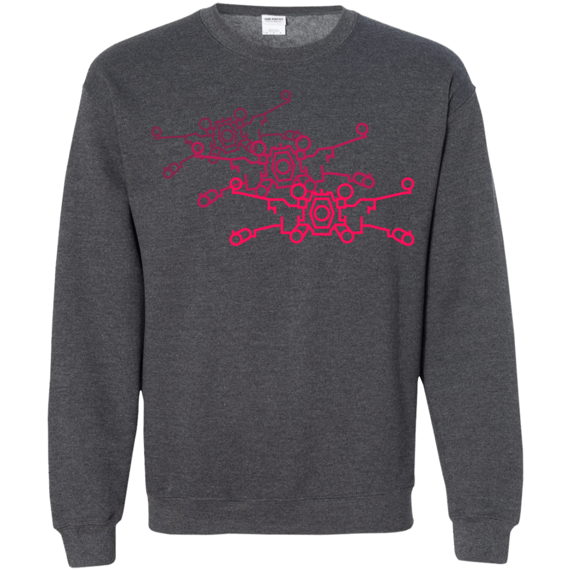 Sweatshirts Dark Heather / S Red Five Crewneck Sweatshirt