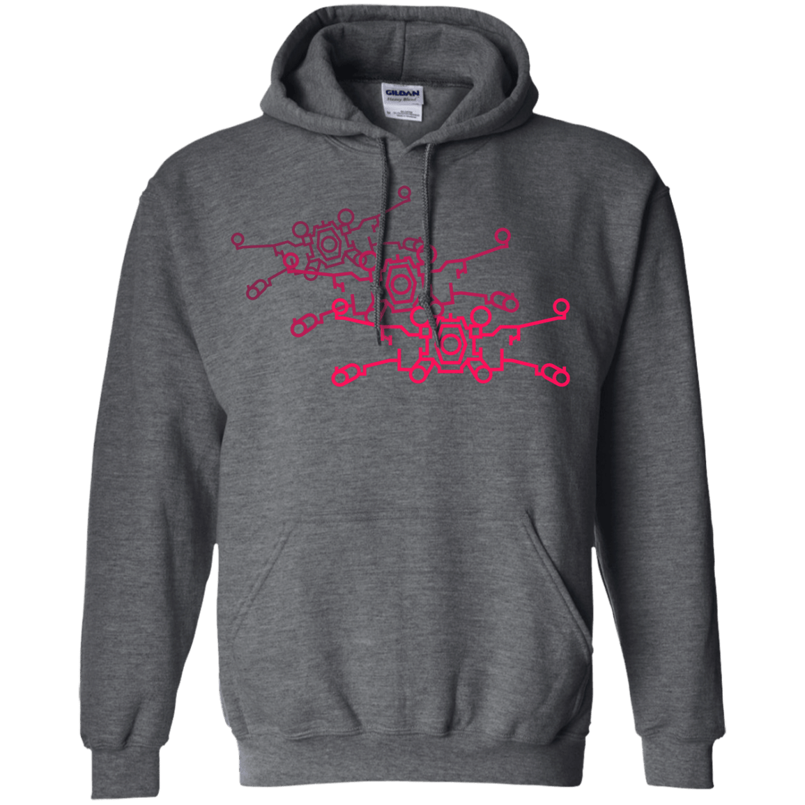 Sweatshirts Dark Heather / S Red Five Pullover Hoodie