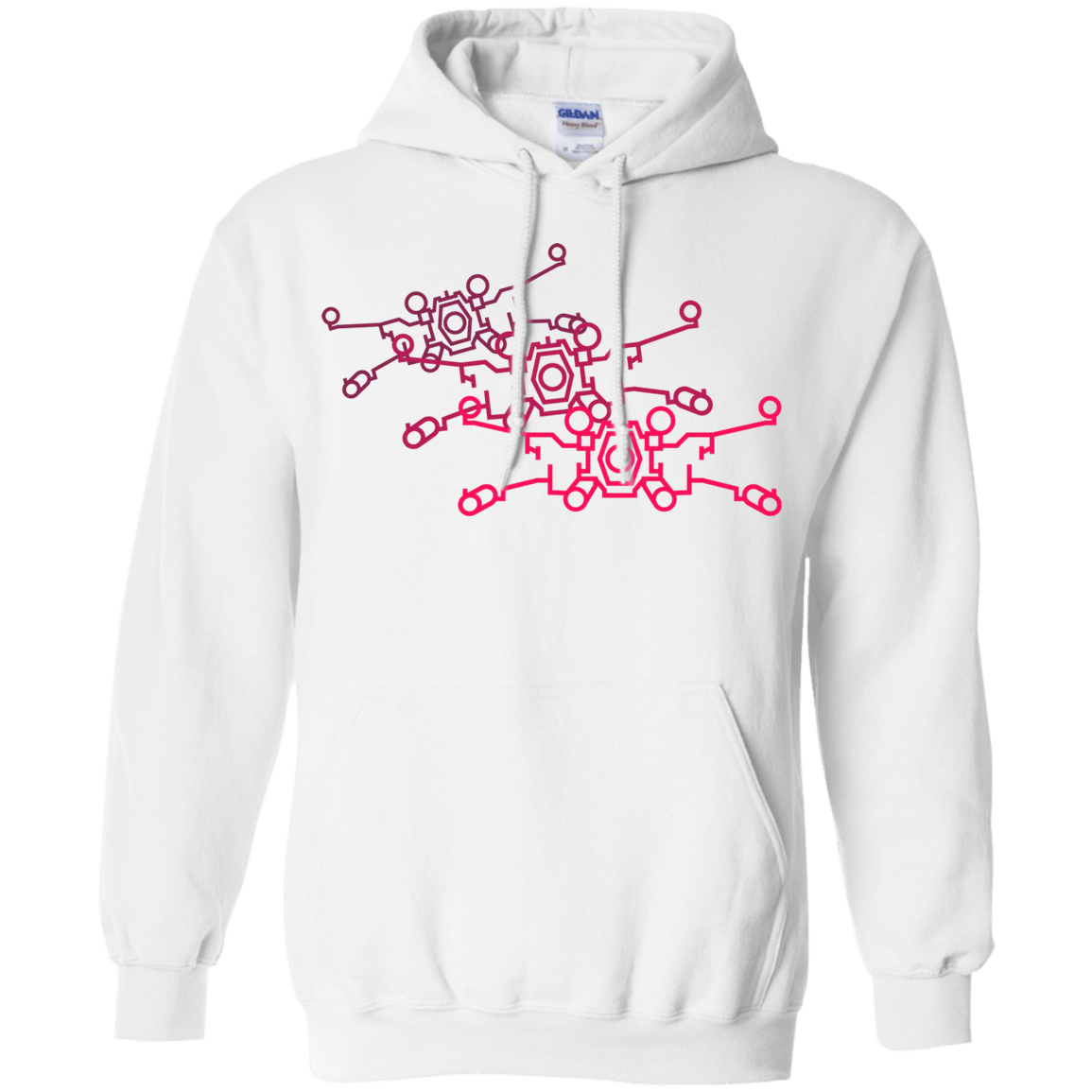 Sweatshirts White / S Red Five Pullover Hoodie