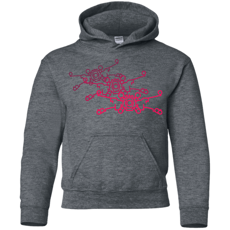 Sweatshirts Dark Heather / YS Red Five Youth Hoodie