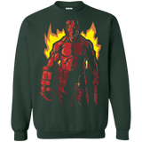 Sweatshirts Forest Green / Small Red Hero Crewneck Sweatshirt